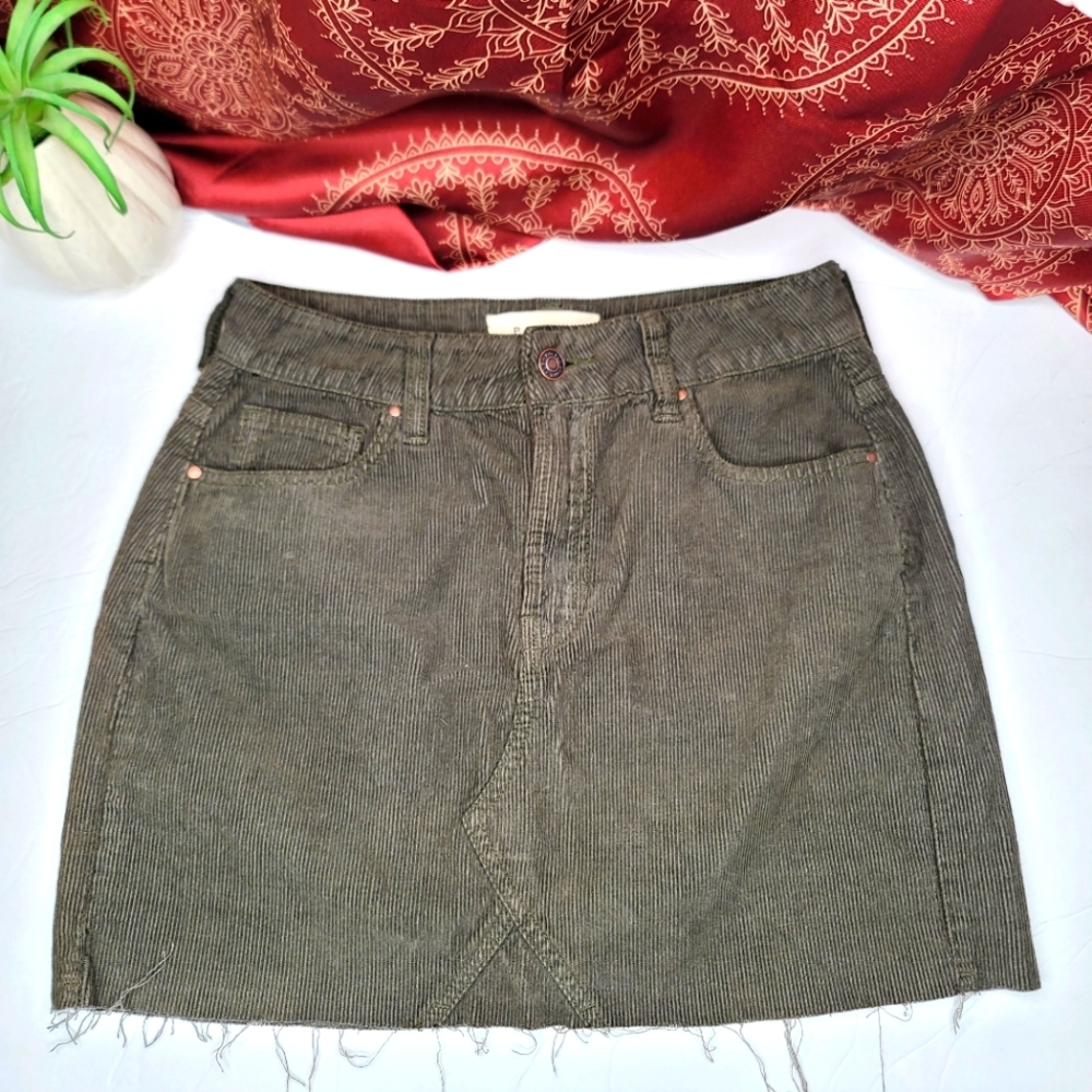 Pacsun Corduroy Skirt Olive Green Size 25